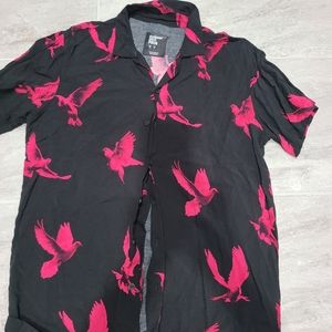 Men's Cuidado con el Perro Button up short sleeve, 🔥 design, excellent!